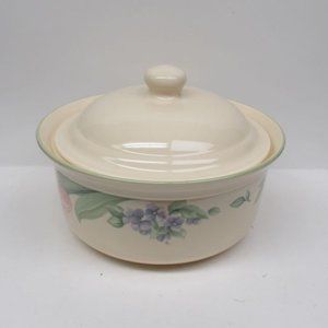 Pfaltzgraff GARDEN PARTY 2 Quart Round Covered Casserole Dish U.S.A.